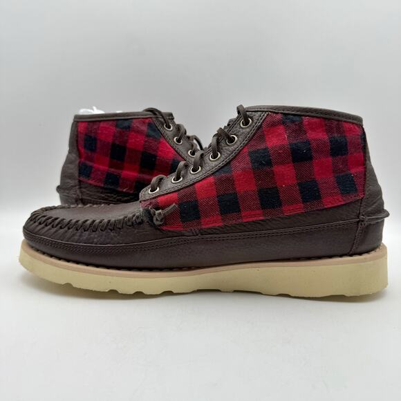 Sebago Mens Seneca Mid Boot US 11.5 Wide EU 46 Brown Red Wool Leather NIB - Picture 7 of 12